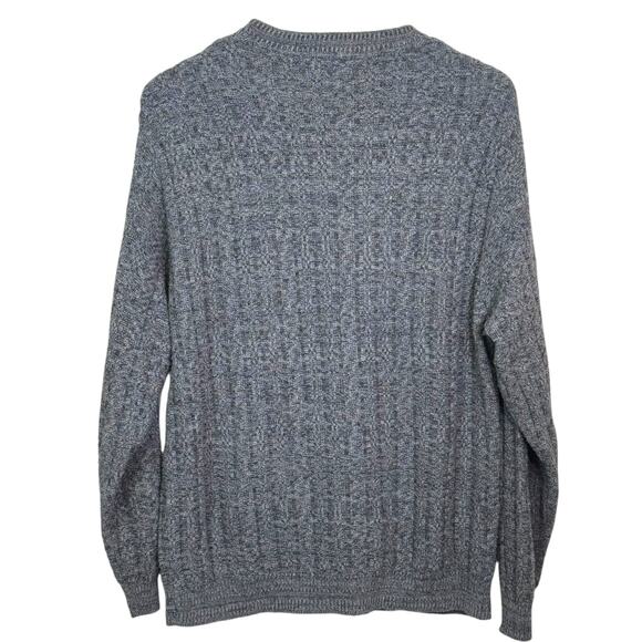 Vtg Bill Blass Size Large Heather Blue Cotton Blend Hand Framed in USA Sweater - Picture 5 of 8